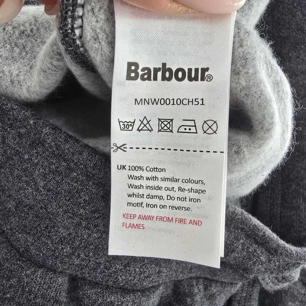 Barbour nico lounge charcoal marl pants pull on joggers size XL